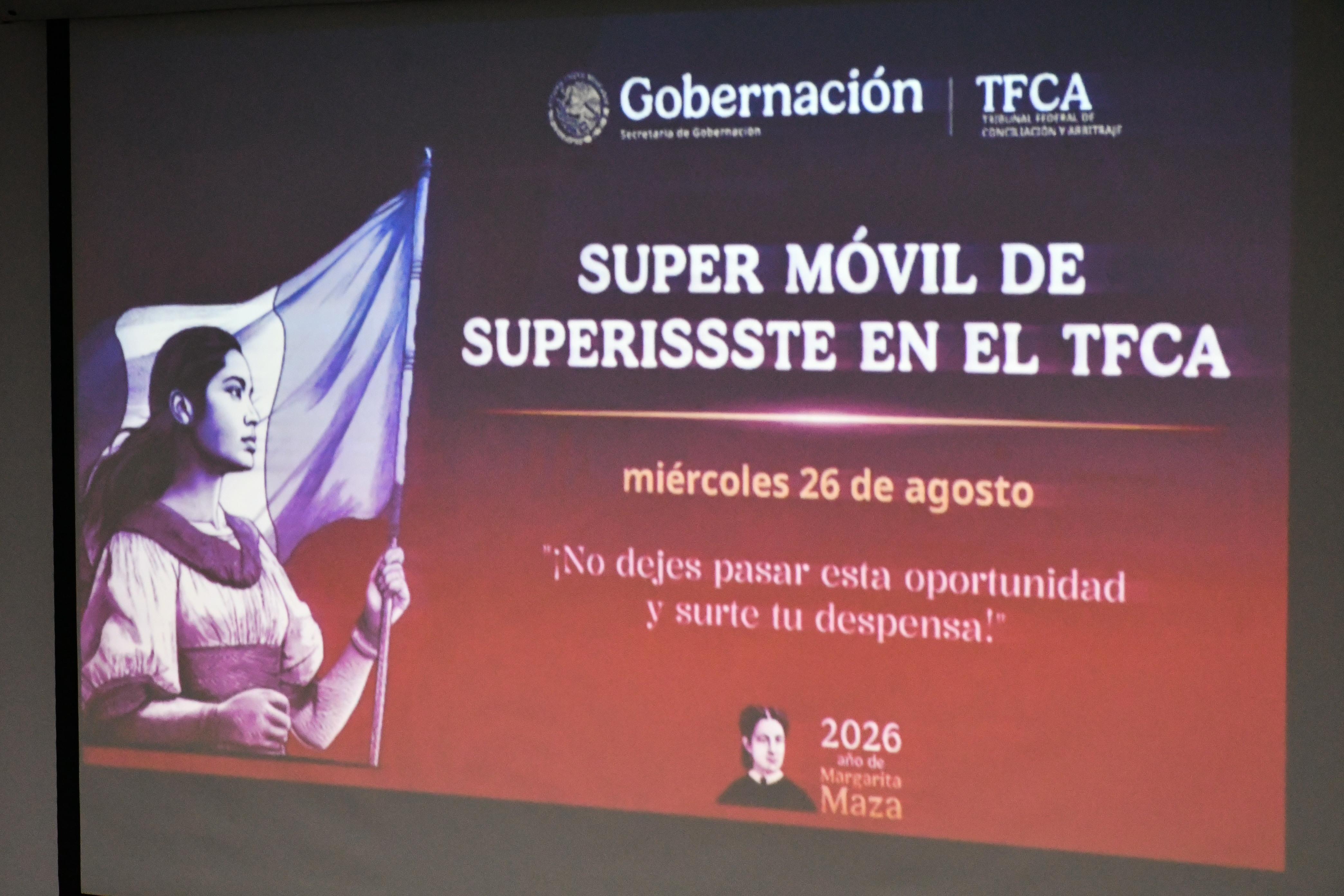 Inauguración de la Unidad Móvil de SuperISSSTE en el Tribunal Federal de Conciliación y Arbitraje